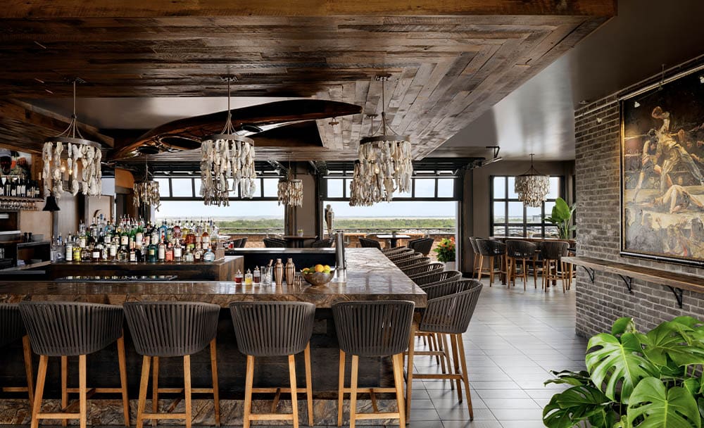 Bohemian Hotel Savannah Rooftop bar.