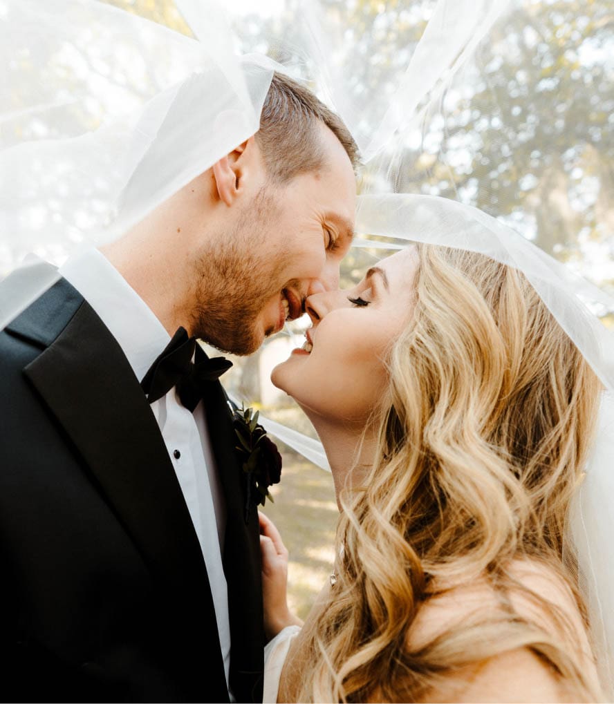 Wedding Couple Kissing