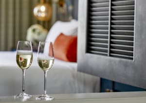 Champagne for two in Grand Bohemian Orlando Jacuzzi Suite