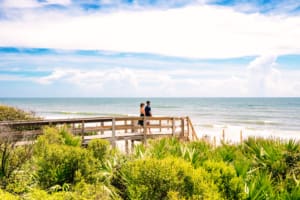 Couple overlooking St. Augustine beaches
